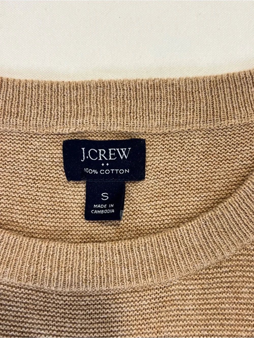 J. Crew Men’s Crewneck Sweater in Camel Brown